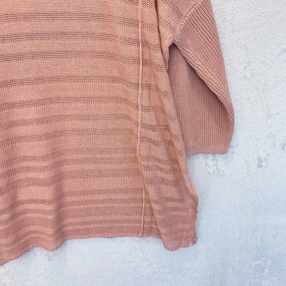 Andree by Unit Pink Oversized Sweater Size 1X Beach Dolman Sleeve Romantic Flowy - Picture 14 of 16